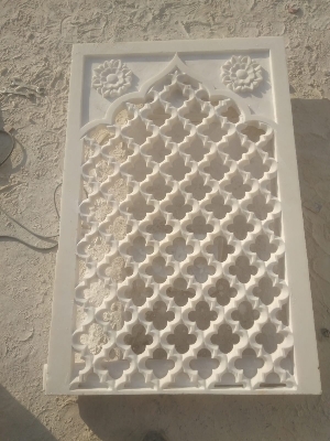 White Marble Carved jaali