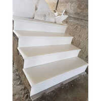 White Marble Stairs - Color: Brown