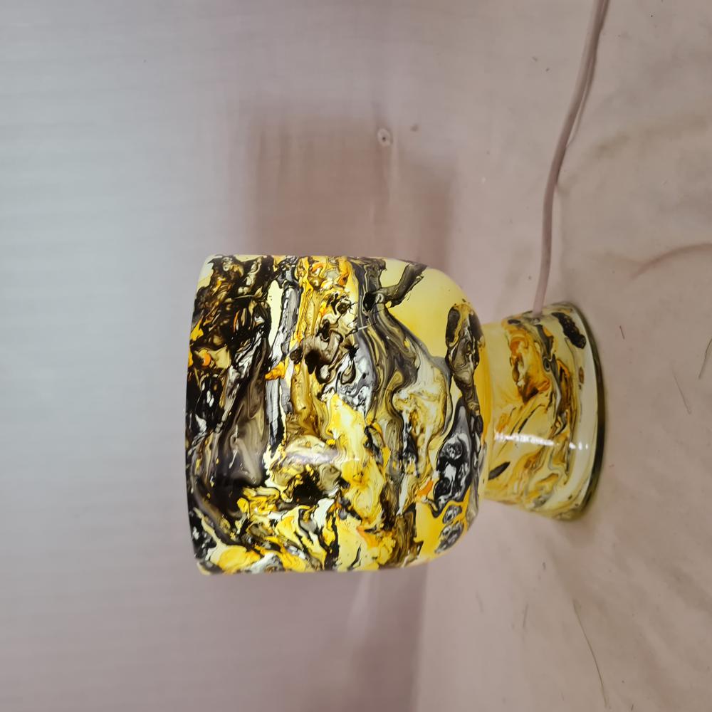 3D flower vase marble finish