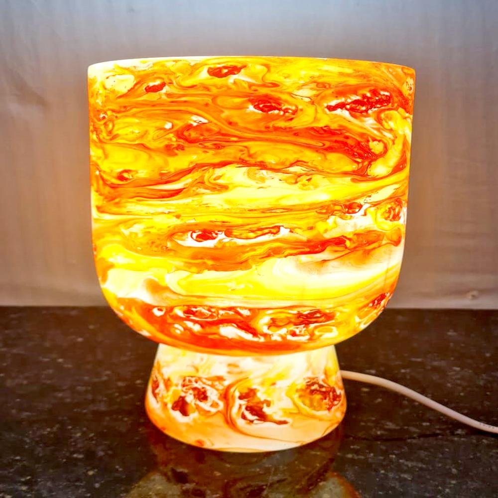 3D flower vase marble finish