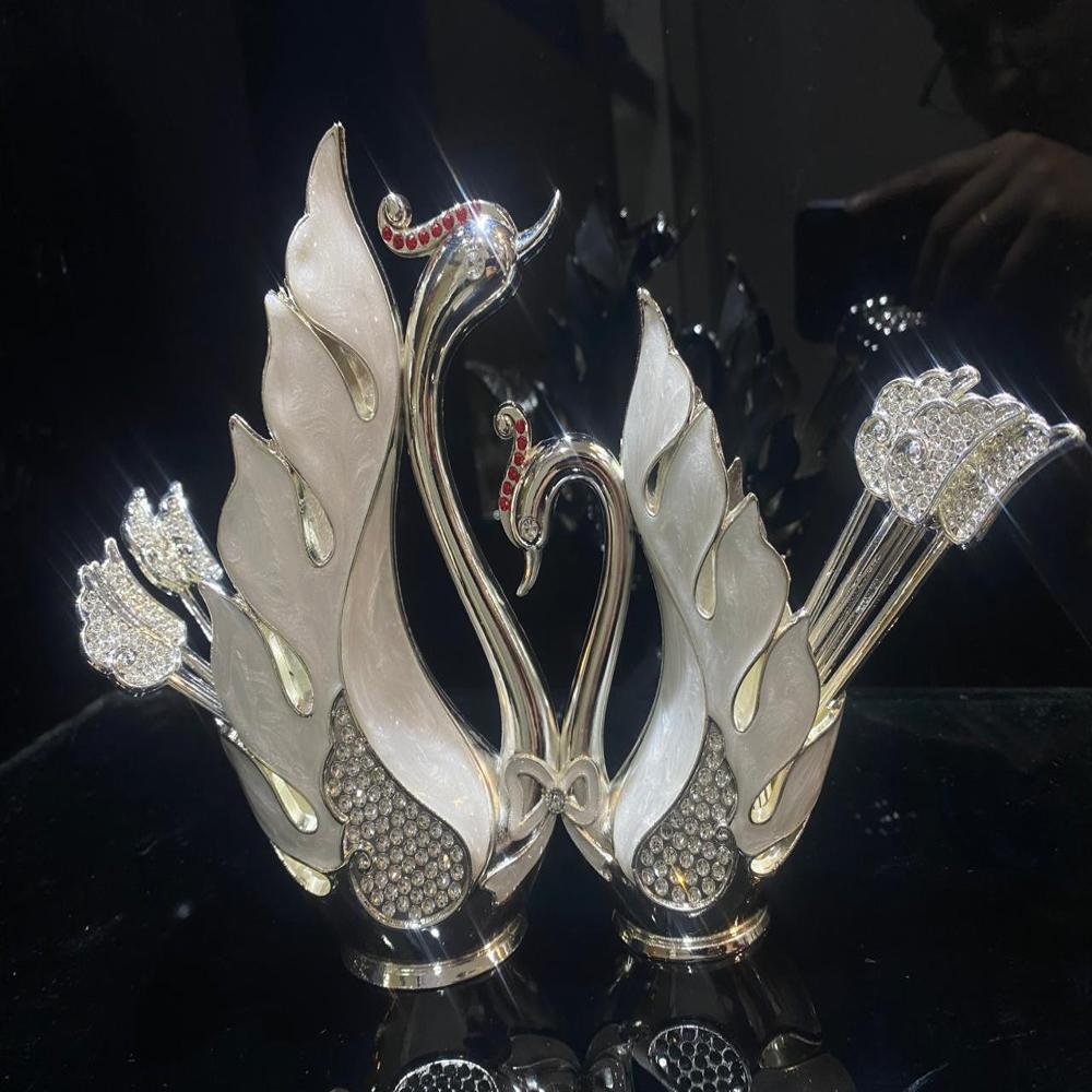 SILVER PLATED CUTLERY HOLDER 
