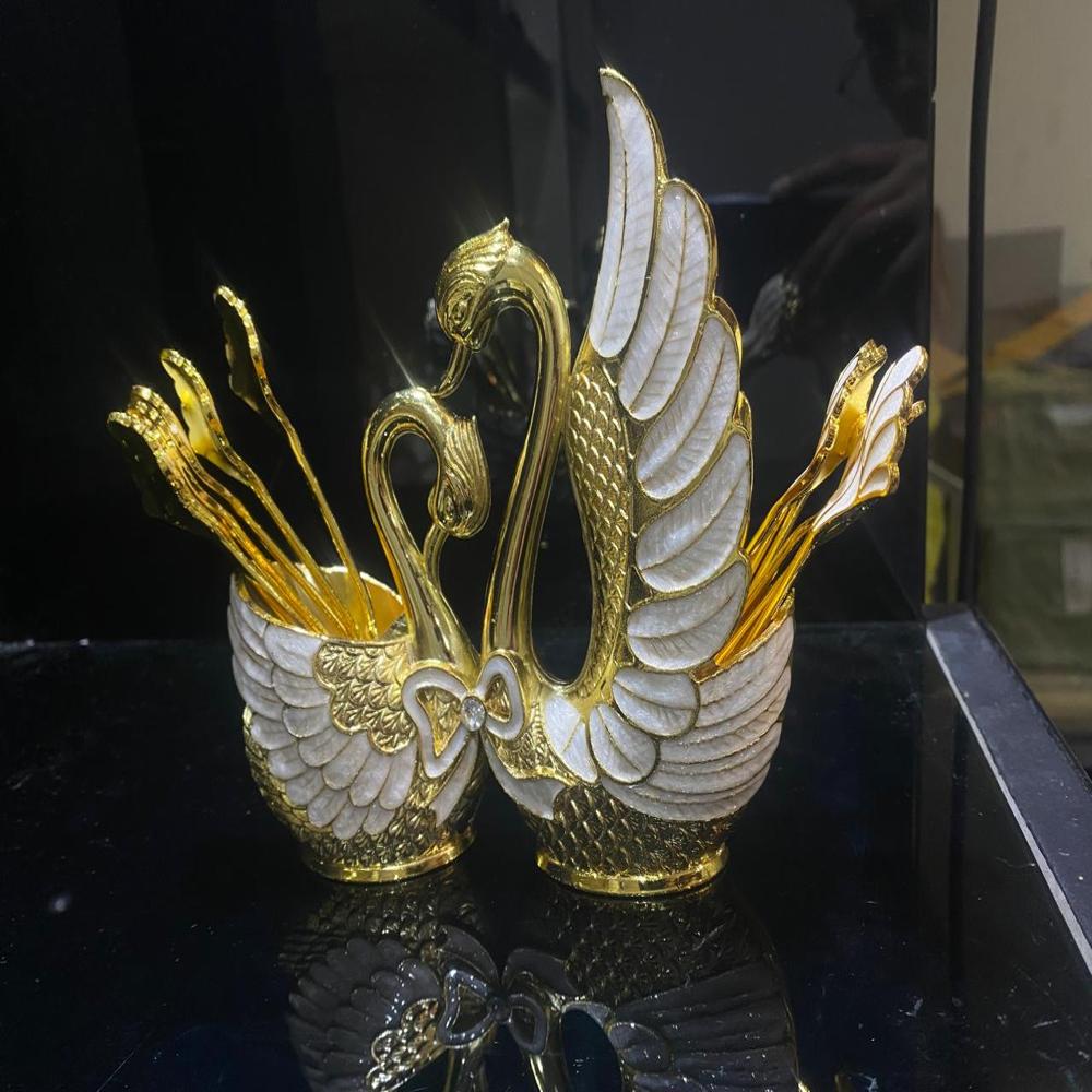 SILVER PLATED CUTLERY HOLDER 
