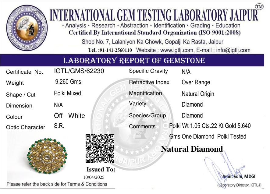 Kundan Polki Ring 22kt