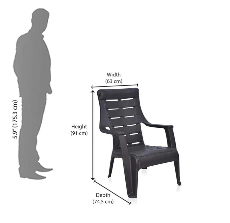 Nilkamal Sunday Chair - Color: Black