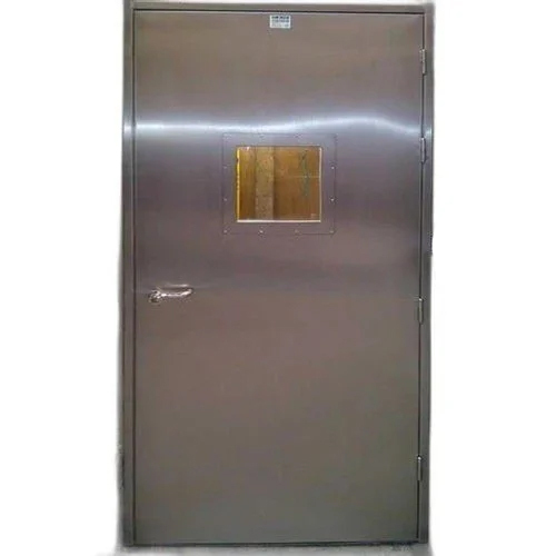 Fire Rated Steel Door - Color: Silver