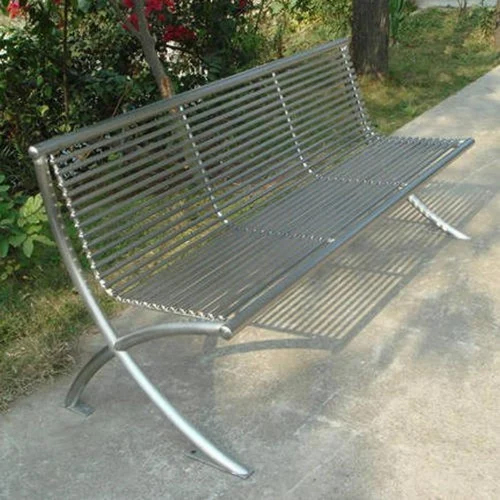 Ss Outdoor Garden Benches - Color: Silver