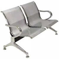 Stainless Steel Waiting Bench - Color: Silver