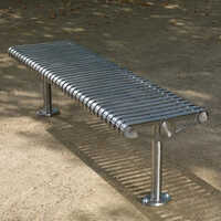 Stainless Steel Bench - Customized Size, Modern Silver Finish | Durable Outdoor Furniture With Classic Indian Style