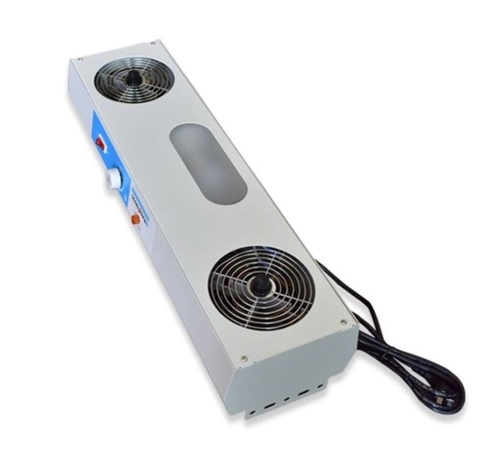 Overhead Ionizing Air Blower 2 Fans - Color: Grey