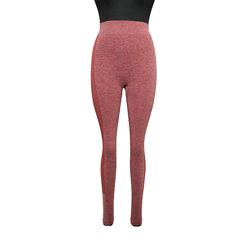 Women Peach Color Seamless Gym Leggings - Age Group: Adults