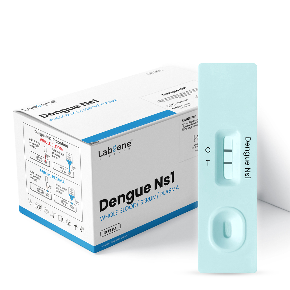 Labgene Dengue Ns1 Rapid Test Kit | Accurate Antibody Detection in Blood, Serum & Plasma | 10Tests/Box