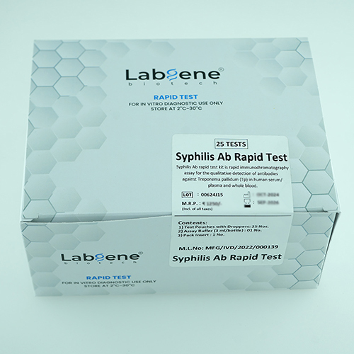 Syphilis Ab 25 Rapid Test Kit - Material: Plastic