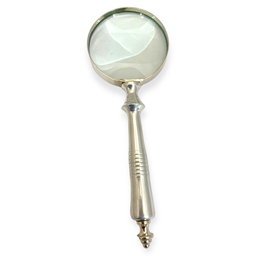 Metal Handle Magnifier - Color: Silver