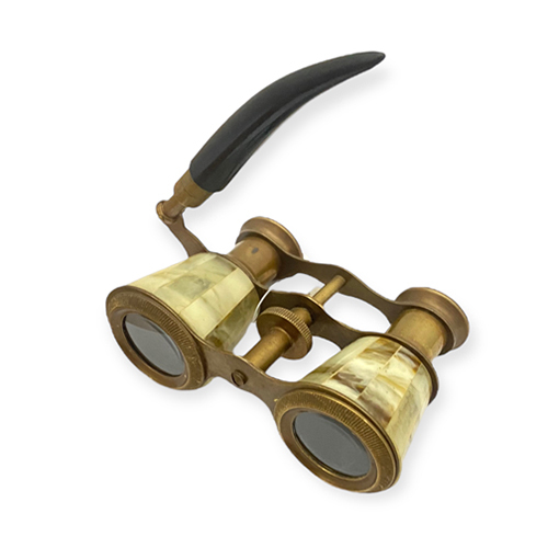 Bone Brass Binocular - Color: Brown