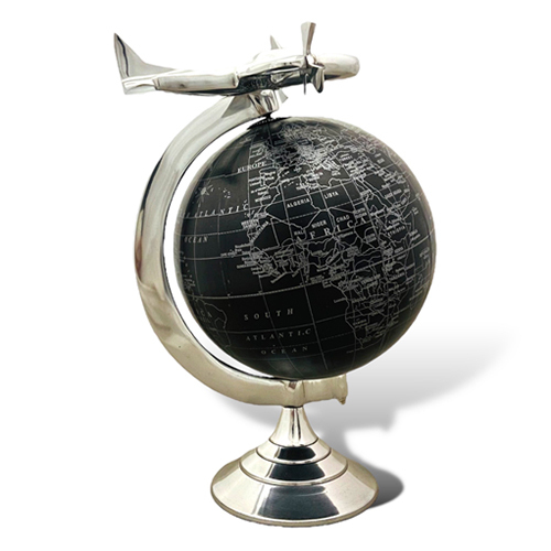 Globe On Aeroplane Stand - Design Type: Standard