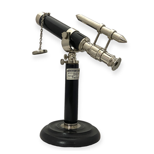 Wood Brass Telescope On Stand - Color: Black