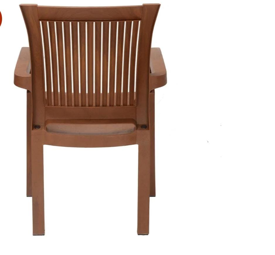 Nilkamal Platinum Chair - Durable Virgin Plastic, Standard Size, Brown Color | Eco-friendly, Modern Design, Comfortable Ergonomics, 125-kg Capacity