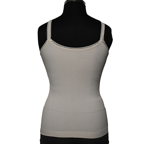 Ladies Seamless Ribbed Lace Camisole - Color: Different Available