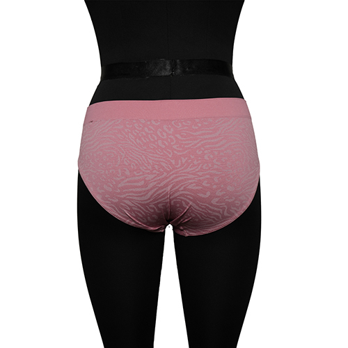 Ladies Seamless Pink Floral Jacquard Bikini