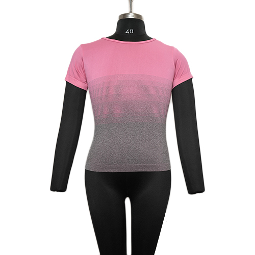 Women Pink And Grey Seamless T-Shirt - Color: Different Available