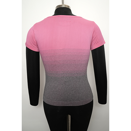 Women Pink And Grey Seamless T-shirt - Color: Different Available