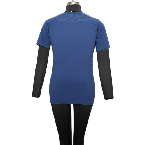 Women Blue Seamless T-Shirt