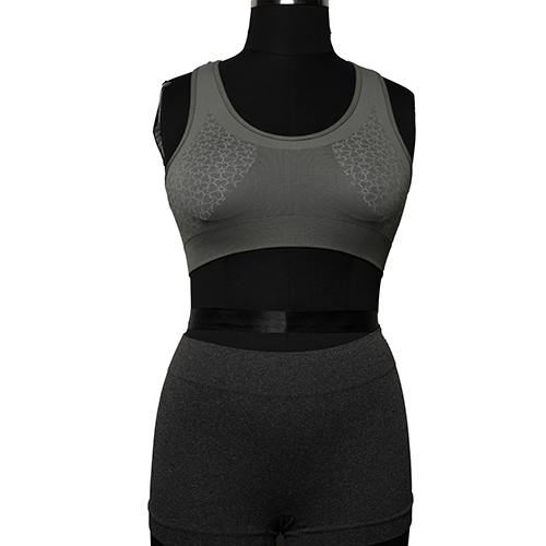 Women Grey Seamless Sports Gym Bra - Color: Different Available