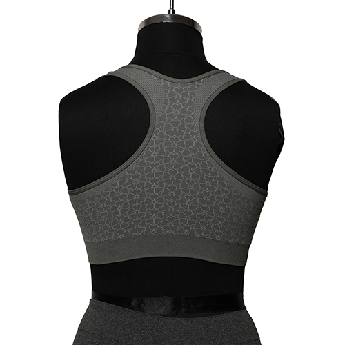 Women Grey Seamless Sports Gym Bra - Color: Different Available