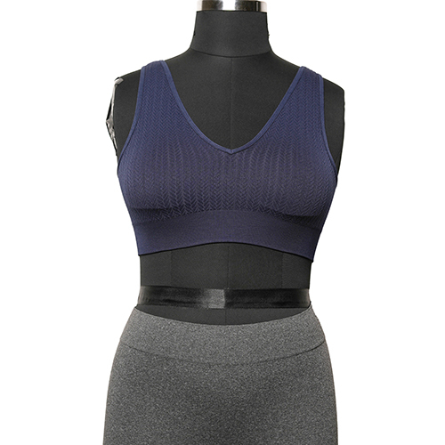 Women Blue Seamless Sports Bra