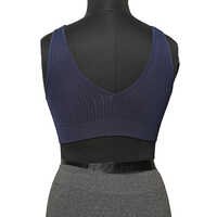 Women Blue Seamless Sports Bra