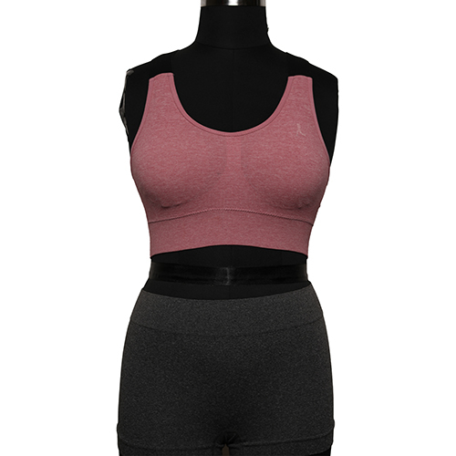 Women Peach Color Seamless Sports Bra