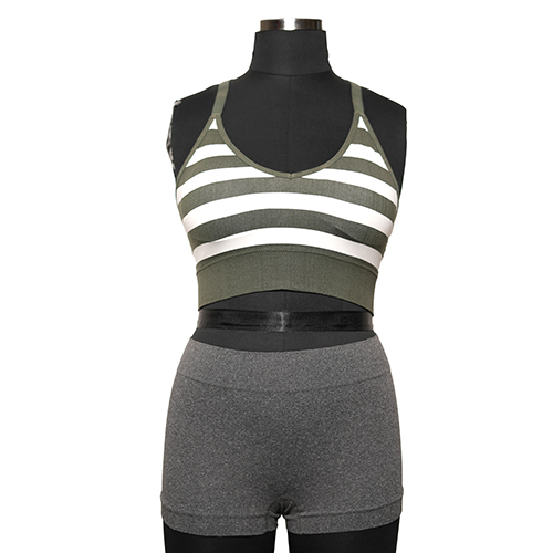 Ladies Seamless Striped Bra - Color: Different Available