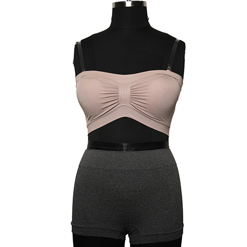 Ladies Seamless Padded Tube Bra With Transparent Strap - Color: Different Available