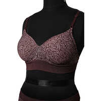 Ladies  Color  Seamless Padded High Coverage Bra