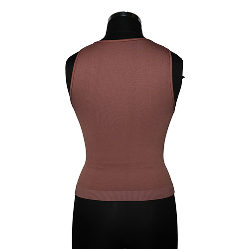 Ladies Maroon Seamless Ribbed Crop Top - Color: Different Available