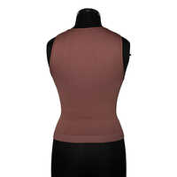 Ladies Maroon Seamless Ribbed Crop Top