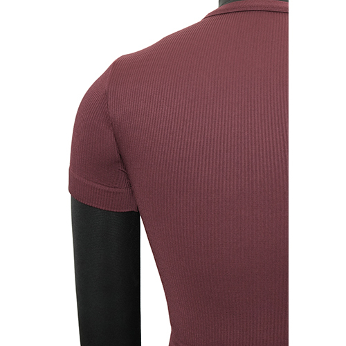 Ladies Maroon Seamless Ribbed Crop Top - Color: Different Available