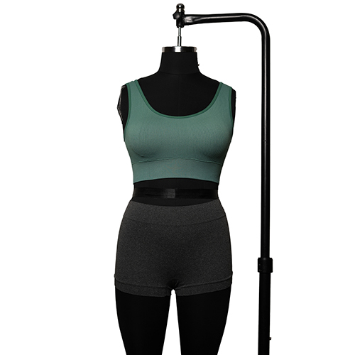 Ladies Green  Seamless Ribbed Crop Top - Color: Different Available