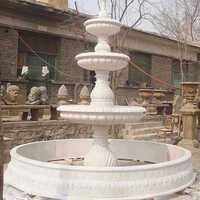 Marble Water Fountain - Color: White