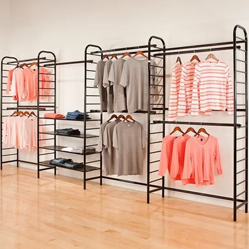 Garment Showroom Display Rack - Color: Black