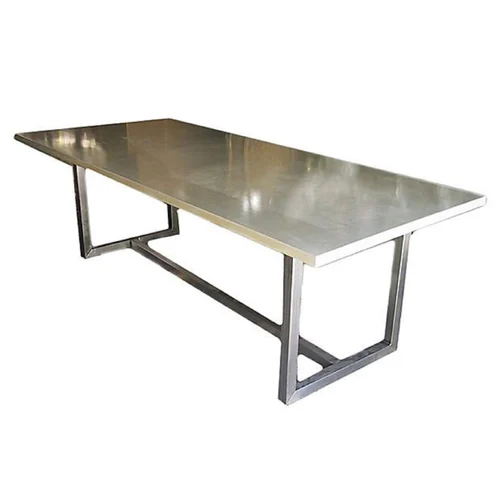 Stainless Steel Dining Table - Color: Silver
