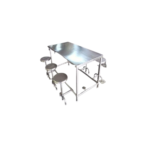 6 Seater Ss Dining Table - Color: Silver