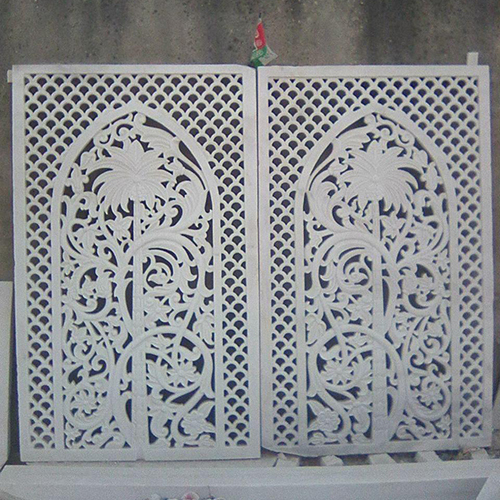 White Marble Designer Jali For Wall
