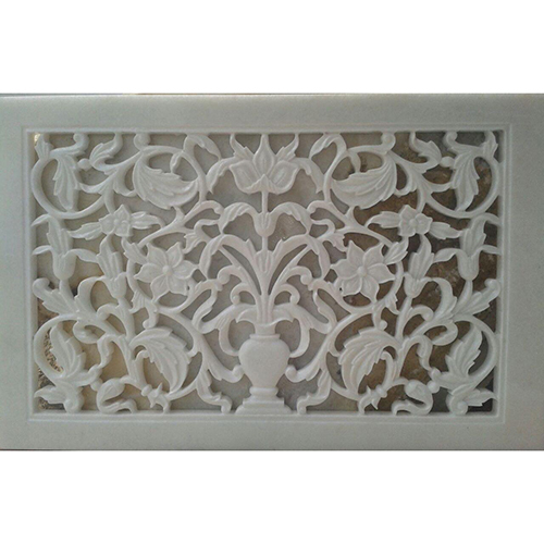 White Marble Designer Jali For Temple