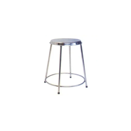 Stainless Steel Classroom Stool - Color: Silver
