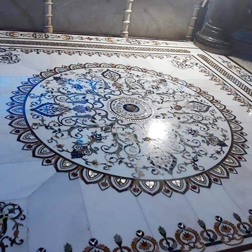 Marble Temple Floor Inlay