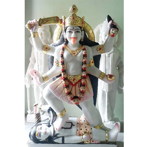 Marble Mahakali Statue - Color: White
