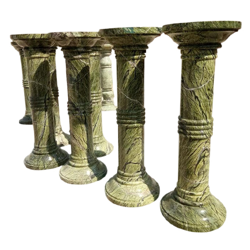 Green Marble Pillar For Temple