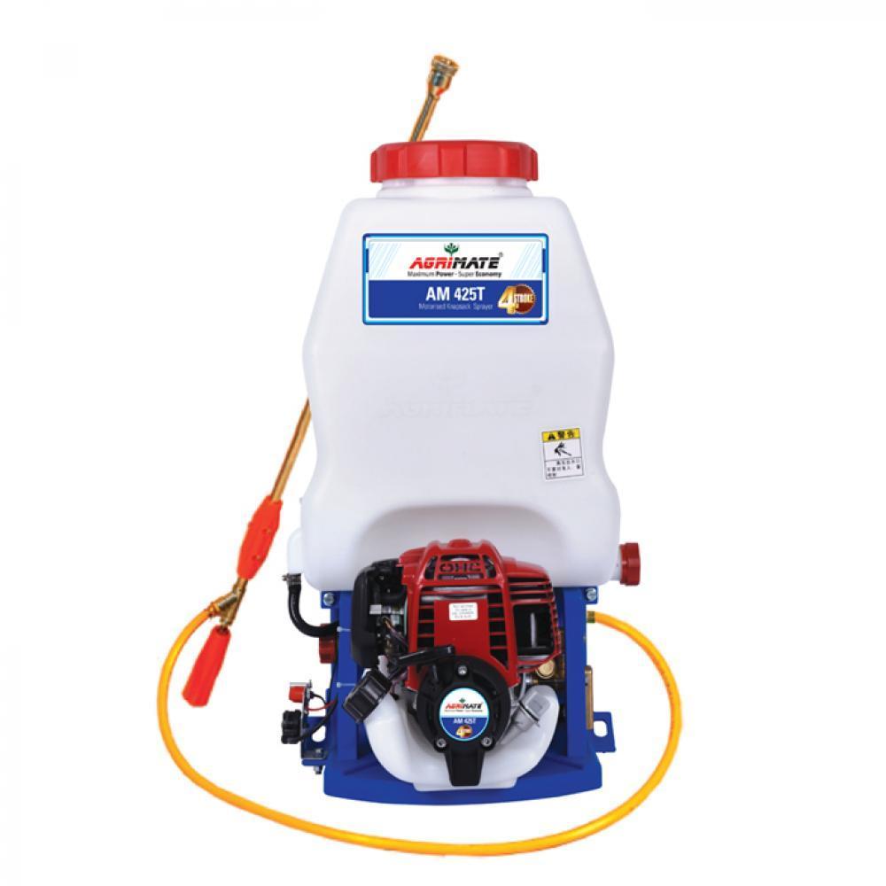 Power Sprayer 20l - Corrosion-resistant Plastic, 20-liter Tank, Orange/sky Blue/white | High-pressure Piston Pump, 31cc Petrol Engine, Vertical Spray 68m