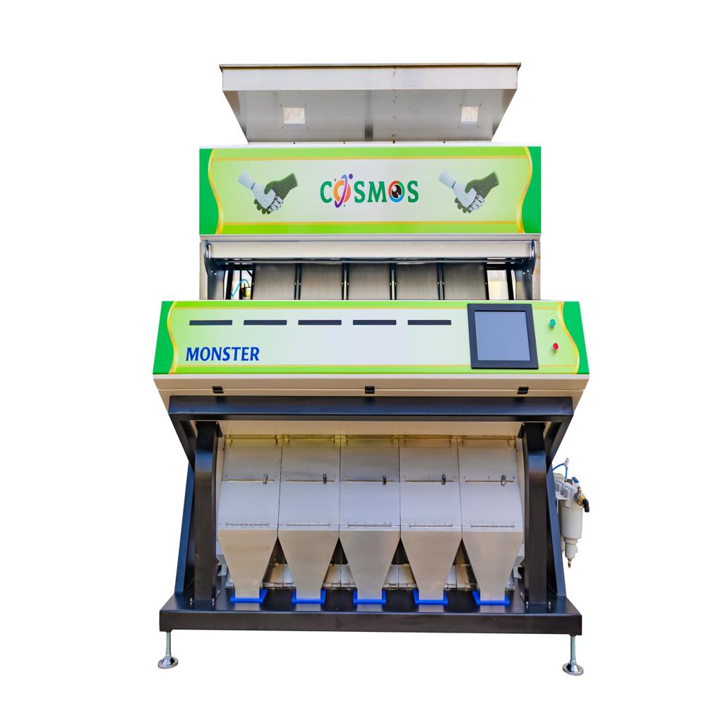 PLASTIC COLOR SORTER - 2m x 1.5m x 2m , Green Color Sorting Capacity 1000 kg/h, Six Outlets, Optical Sensors, 5 kW Power Consumption